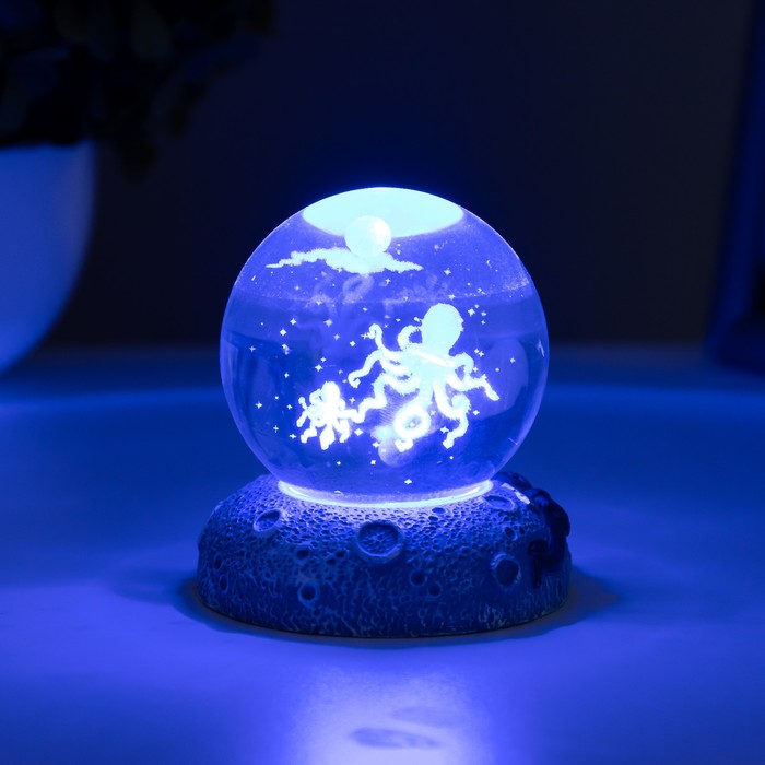 Фигурка светящаяся RISALUX «Осьминоги», LED-ночник, 1 Вт, USB, 6×6×8 см