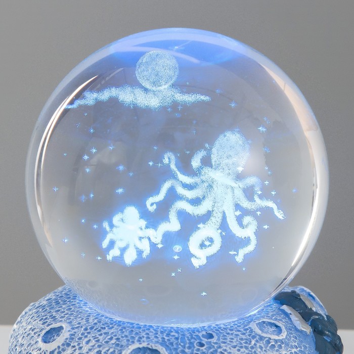 Фигурка светящаяся RISALUX «Осьминоги», LED-ночник, 1 Вт, USB, 6×6×8 см