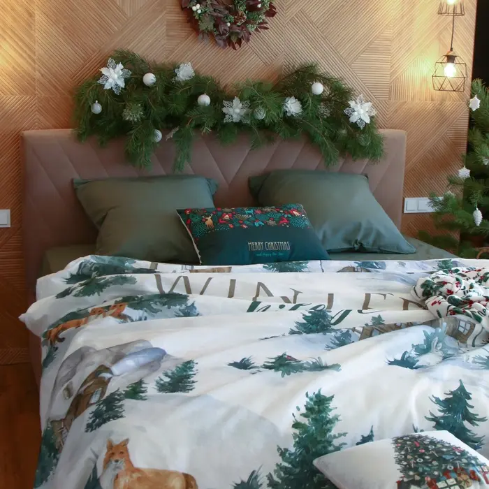 Постельное бельё "Этель" 2 сп Winter village 175*215 см, 200*220 см, 70*70 см - 2 шт, бязь 125гр/м2