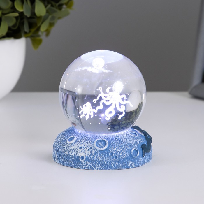 Фигурка светящаяся RISALUX «Осьминоги», LED-ночник, 1 Вт, USB, 6×6×8 см