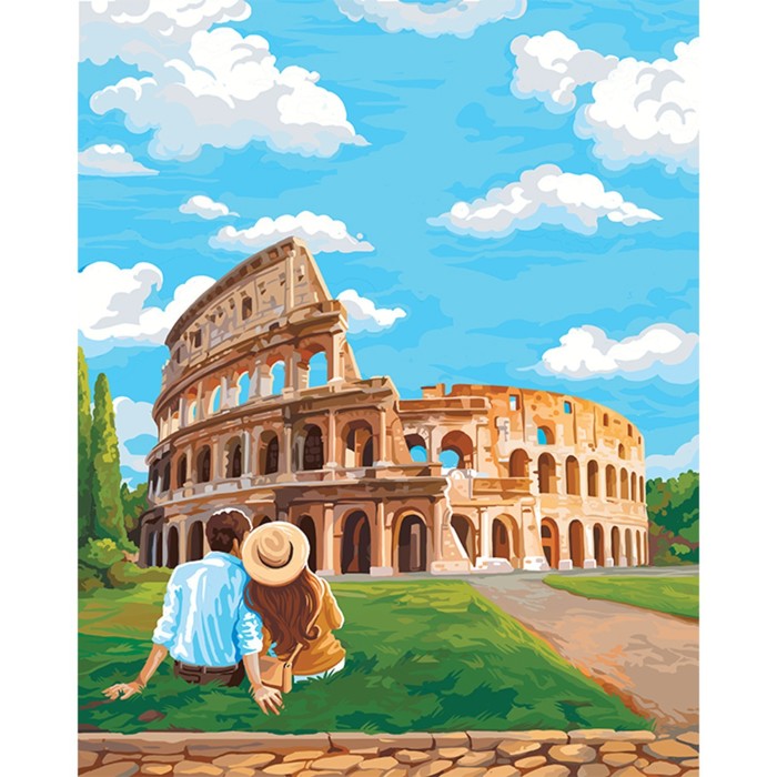 Алмазная мозаика с частичным заполнением на холсте «Колизей», 30×40 см