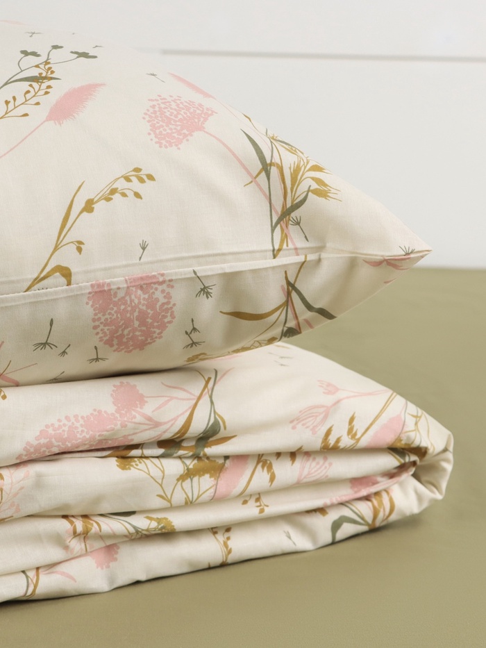 Постельное бельё "Этель" 1.5 сп Fennel 143*215 см,150*214 см, 70*70 см -2 шт, поплин 125 г/м2, хл 100%