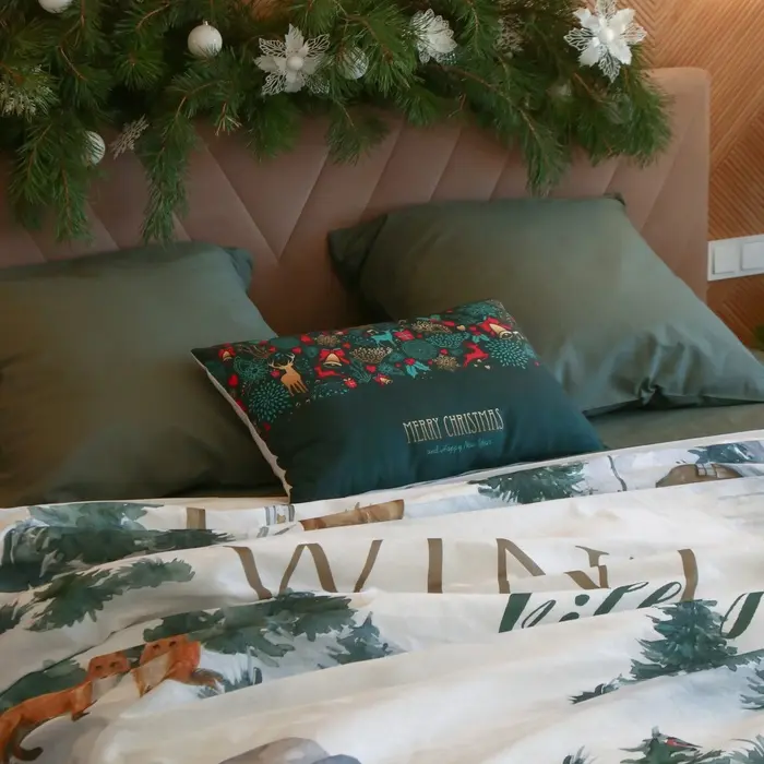 Постельное бельё "Этель" 2 сп Winter village 175*215 см, 200*220 см, 70*70 см - 2 шт, бязь 125гр/м2